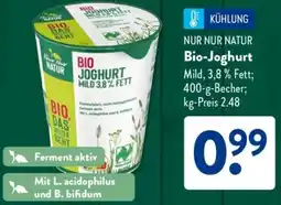 Aldi Süd NUR NUR NATUR Bio-Joghurt Angebot