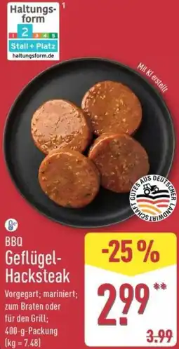 Aldi Nord BBQ Geflügel Hacksteak Angebot