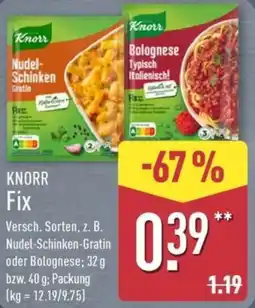 Aldi Nord KNORR Fix Angebot