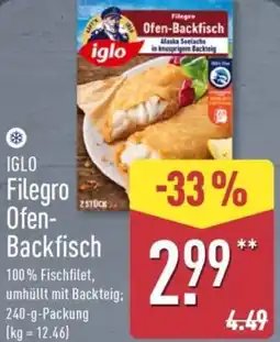 Aldi Nord IGLO Filegro Ofen Backfisch Angebot
