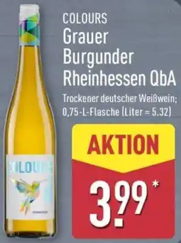 Aldi Nord COLOURS Grauer Burgunder Rheinhessen QbA Angebot