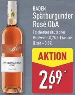 Aldi Nord BADEN Spätburgunder Rosé QbA Angebot