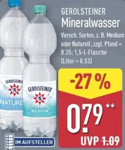Aldi Nord GEROLSTEINER Mineralwasser Angebot
