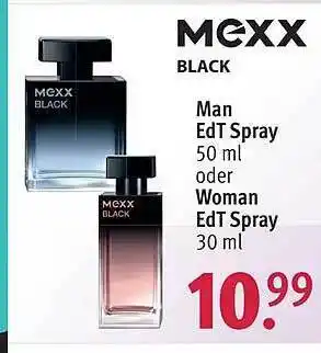 Rossmann Mexx Black Man Oder Woman Edt Spray Angebot