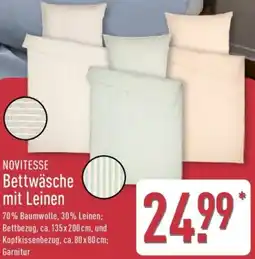 Aldi Nord NOVITESSE Bettwäsche mit Leinen Angebot