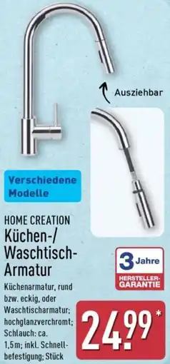 Aldi Nord HOME CREATION Küchen-/ Waschtisch Armatur Angebot