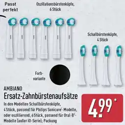 Aldi Nord AMBIANO Ersatz-Zahnbürstenaufsätze Angebot