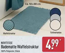 Aldi Nord NOVITESSE Badematte Waffelstruktur Angebot