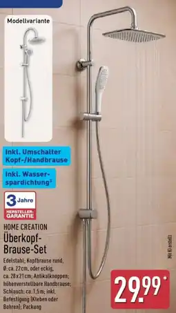 Aldi Nord HOME CREATION Überkopf Brause-Set Angebot