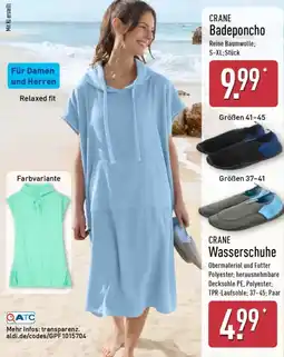 Aldi Nord CRANE Badeponcho Angebot