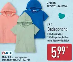 Aldi Nord L&D Badeponcho Angebot