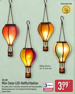 Aldi Nord BELAVI Mini-Solar-LED-Heißluftballon Angebot