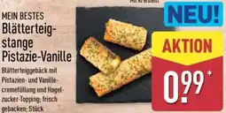 Aldi Nord MEIN BESTES Blätterteigstange Pistazie-Vanille Angebot
