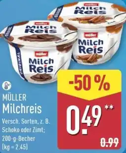 Aldi Nord MÜLLER Milchreis Angebot
