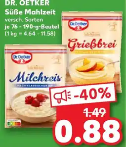 Kaufland DR. OETKER Süße Mahlzeit Angebot