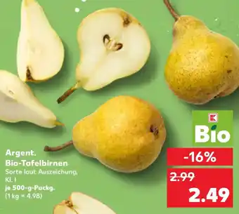 Kaufland Argent. Bio-Tafelbirnen Angebot