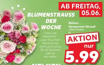 Kaufland Nelken- Sprayrosen-Strauß Angebot