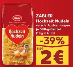 Kaufland ZABLER Hochzeit Nudeln Angebot
