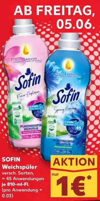 Kaufland SOFIN Weichspüler Angebot