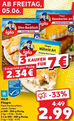 Kaufland iglo Filegro Angebot