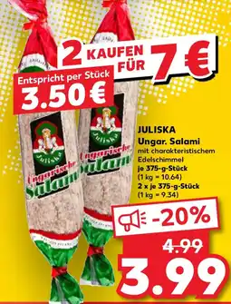 Kaufland JULISKA Ungar. Salami Angebot