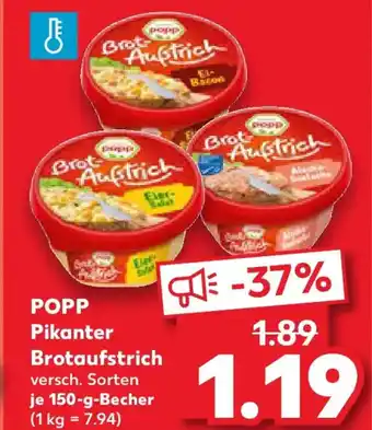 Kaufland POPP Pikanter Brotaufstrich Angebot
