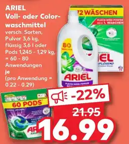 Kaufland ARIEL Voll- oder Colorwaschmittel Angebot