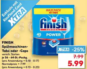 Kaufland FINISH Spülmaschinen- Tabs oder -Caps Angebot