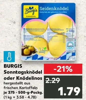 Kaufland BURGIS Sonntagsknödel oder Knödelinos Angebot
