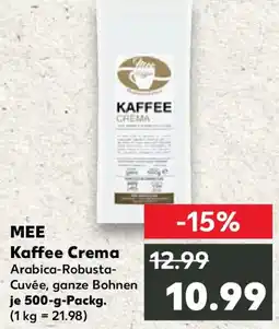 Kaufland MEE Kaffee Crema Angebot