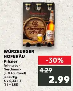 Kaufland WÜRZBURGER HOFBRÄU Pilsner Angebot