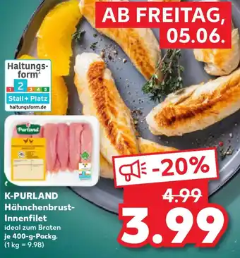 Kaufland K-PURLAND Hähnchenbrust- Innenfilet Angebot