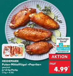 Kaufland HEIDEMARK Puten-Mittelflügel Paprika Angebot