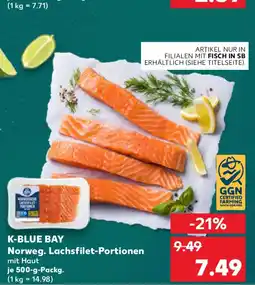 Kaufland K-BLUE BAY Norweg. Lachsfilet-Portionen Angebot