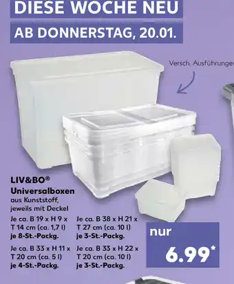 Kaufland LIV&BO Universalboxen je 8-St.-Packg./ je 3-St.-Packg. /  je 4-St.-Packg. / je 3-St.-Packg. Angebot