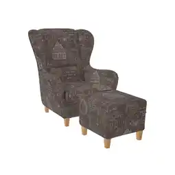 Netto Marken-Discount Supellex Sofia Ohrensessel mit Hocker Design Helsinki Braun? Angebot
