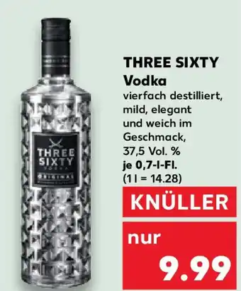 Kaufland THREE SIXTY Vodka Angebot