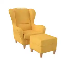 Netto Marken-Discount Supellex Sofia Ohrensessel mit Hocker Design Vienna Gelb? Angebot
