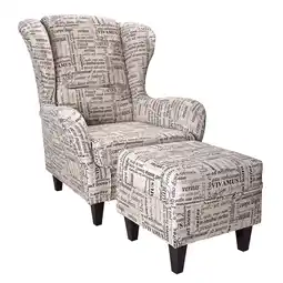 Netto Marken-Discount Supellex Sofia Ohrensessel mit Hocker Carpe Diem Beige Kolonial Design ? Angebot