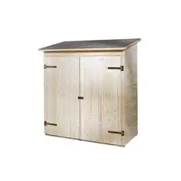 Netto Marken-Discount Weka Terrassenschrank mit Flachdach und Doppeltür, natur Größe 2 Angebot