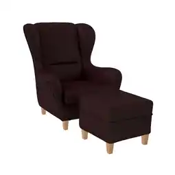 Netto Marken-Discount Supellex Sofia Ohrensessel mit Hocker Design Kunstleder Milano Weinrot? Angebot