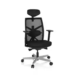 Netto Marken-Discount hjh OFFICE Profi Bürostuhl BELLAC Stoff / Netzstoff mit Armlehnen Angebot