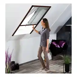 Netto Marken-Discount Insektenschutz-Dachfenster-Plissee 110x160 cm in Braun Angebot