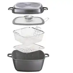 Netto Marken-Discount STONELINE Multi-Eckpfanne 28 x 28 cm, mit Dampf- und Frittierfunktion Angebot