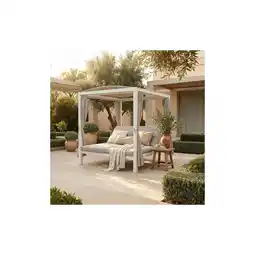 Netto Marken-Discount Sonnenliege LYON - 208 x 188 cm Weiß Angebot