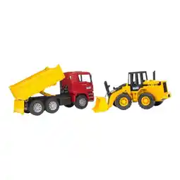 Netto Marken-Discount Bruder bruder 02752 MAN TGA Kipp-LKW + Gelenkradlader FR 130 Angebot