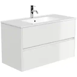 Netto Marken-Discount Badmöbel Limes & Waschtisch 100 cm 2 Greifraum SoftClose Auszüge Grafit Angebot