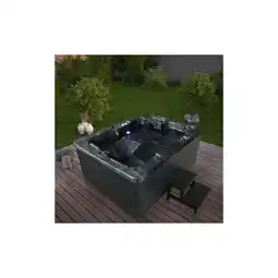 Netto Marken-Discount Outdoor Whirlpool BLACK MARBLE - Mit Treppe und Thermoabdeckung Angebot
