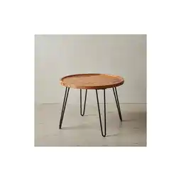 Netto Marken-Discount KADIMA DESIGN Sheeshamholz Couchtisch, Haarnadelbeine, modernes Design, große Ablagefläche Angebot