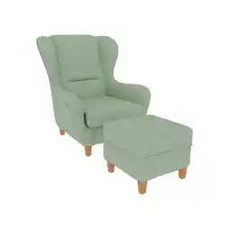 Netto Marken-Discount Supellex Sofia Ohrensessel mit Hocker Design Vienna Mint? Angebot